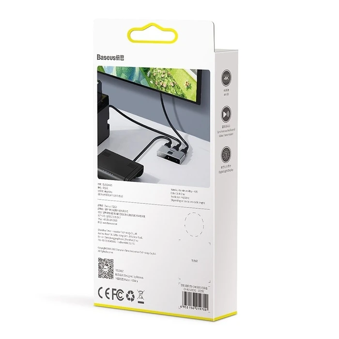 HDMI Splitter Baseus Matrix 4K HD Cable Grey