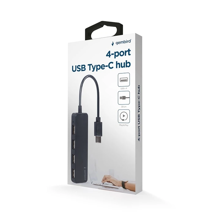 USB Hub Gembird UHB-CM-U2P4-01 4-port Type-C hub, black