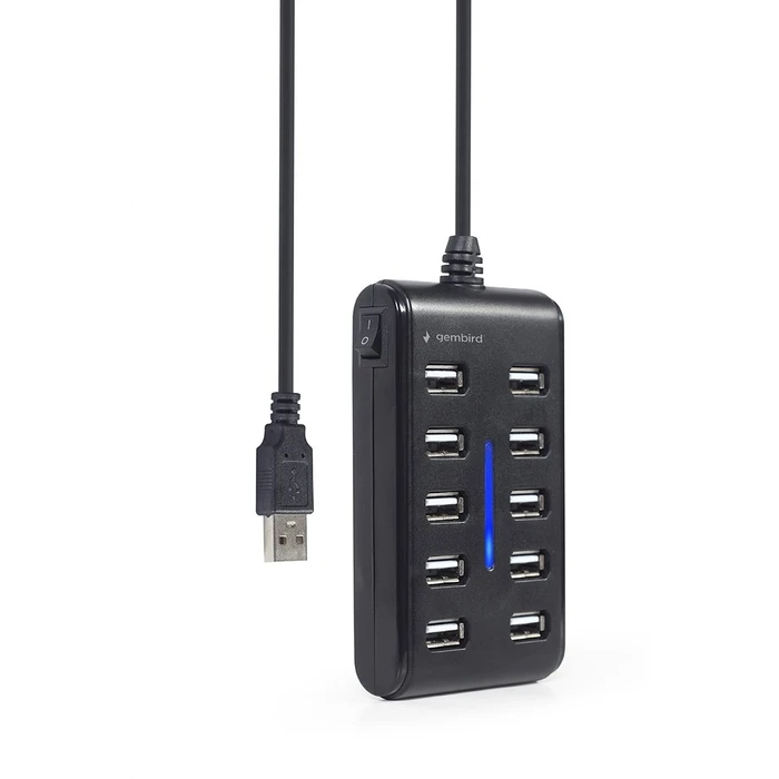 USB Hub Gembird UHB-U2P10P-01 10-port USB 2.0 hub, black