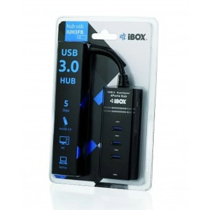 USB Hub iBox IUH3FB interface hub 5000 Mbit/s Black