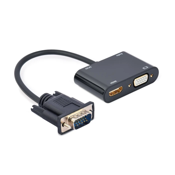 Αντάπτορας HDMI Gembird A-VGA-02 0.15 m + VGA (D-Sub) VGA (D-Sub) Black