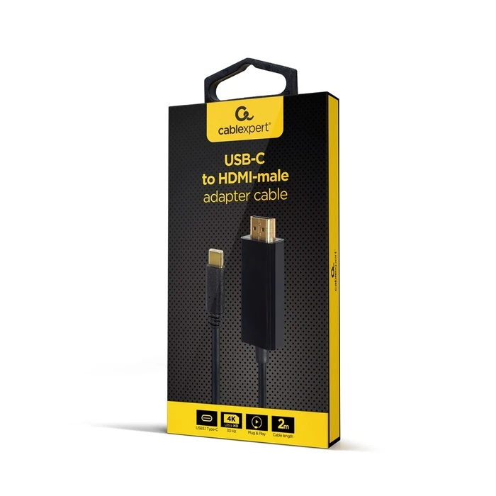 Καλώδιο HDMI Gembird A-CM-HDMIM-01 USB-C male to HDMI-male 4K 30Hz, 2m, black