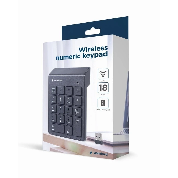 Πληκτρολόγιο Ασύρματο Gembird KPD-W-02 numeric keypad Bluetooth Black