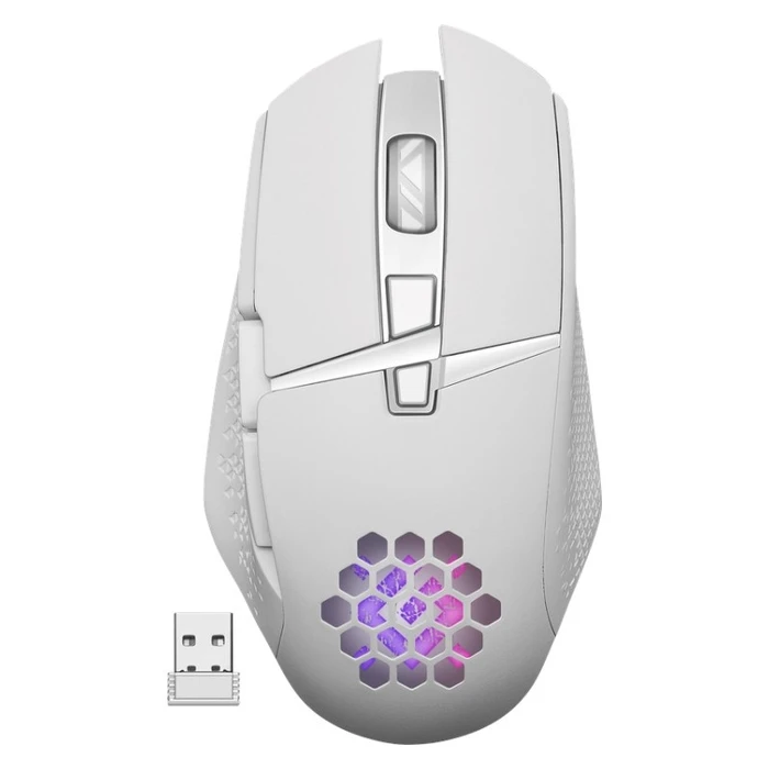 Ποντίκι Ασύρματο Defender GM-514 GLORY OPTIC RF RGB 3200dpi 7P WHITE