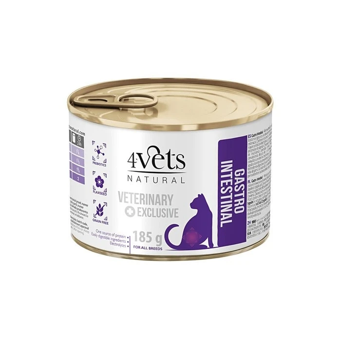 Υγρή Τροφή Γάτας 4vets Natural Gastro Intestinal Cat 185 g