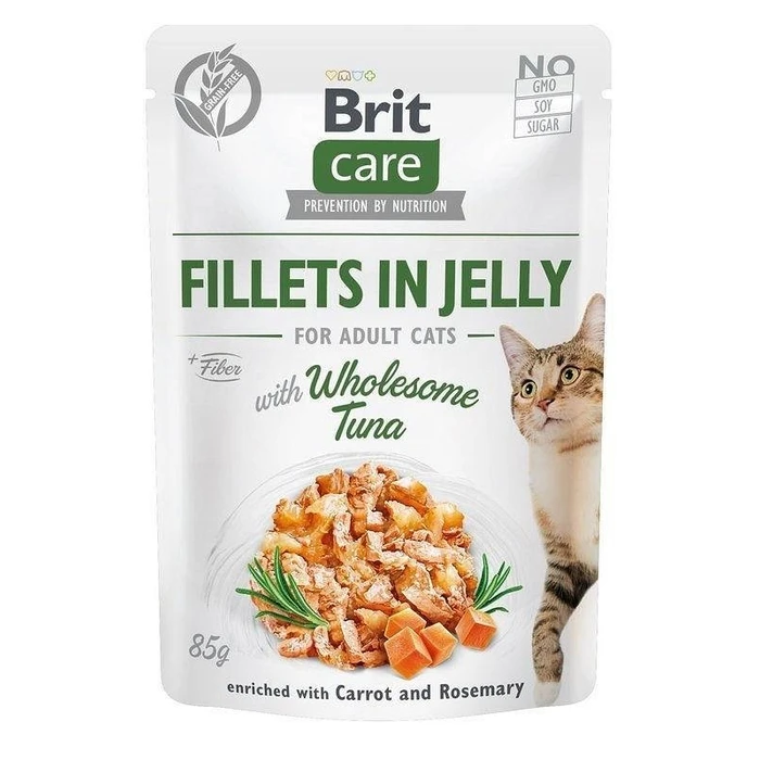 Υγρή Τροφή Γάτας Brit Care Fillets in Jelly Flavour Box12 x 85g