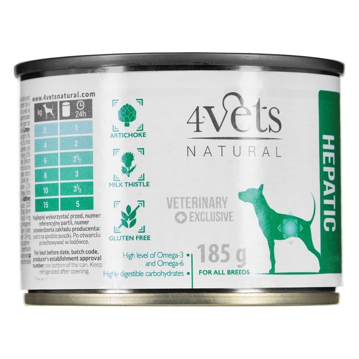 Υγρή Τροφή Σκύλων 4vets Natural Hepatic Dog 185 g