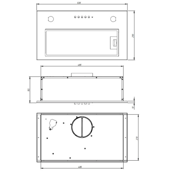 Απορροφητήρας Akpo WK-7 MICRA cooker hood Ceiling built-in White