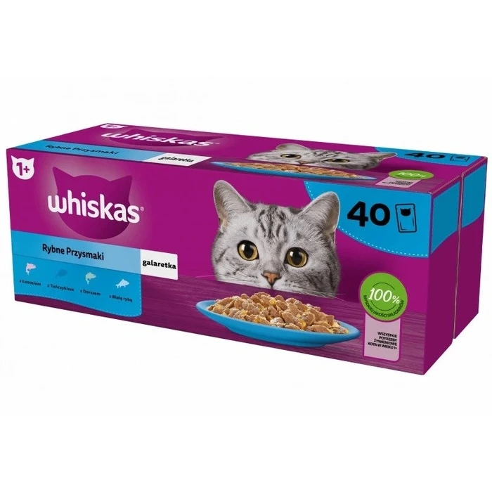 Υγρή Τροφή Γάτας Whiskas Fish Favourites in jelly 40x85 g