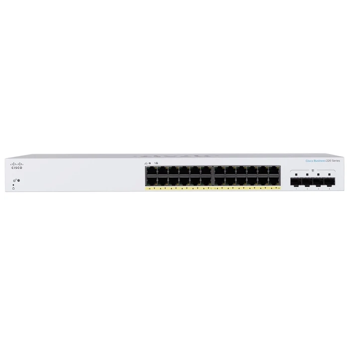Network Switch Cisco CBS220-24P-4G Managed L2 Gigabit Ethernet (PoE) 1U White