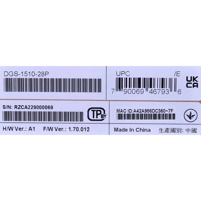 Network Switch D-Link DGS-1510-28P/E Gigabit Ethernet (PoE) Black