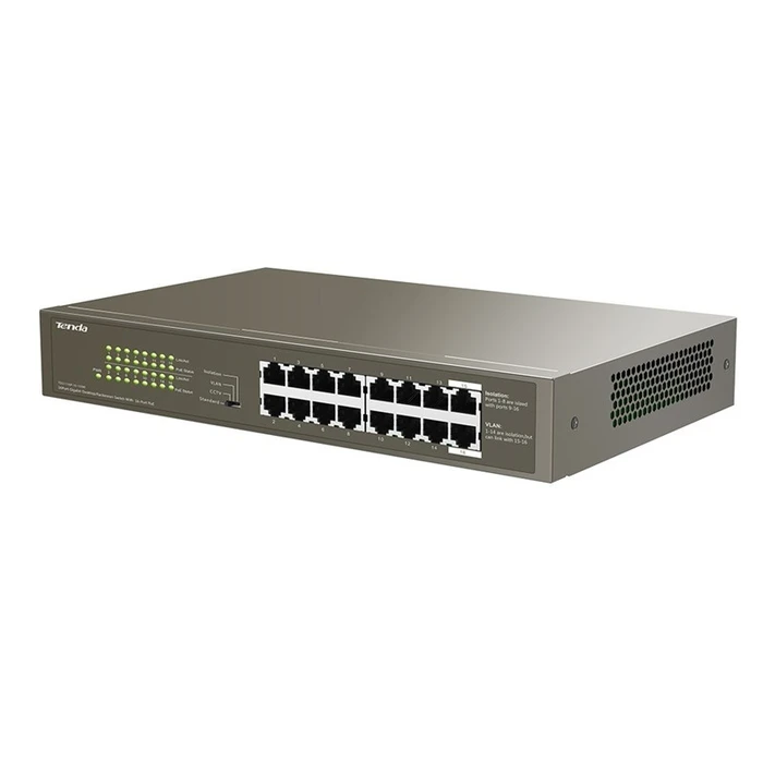 Network Switch Tenda TEG1116P-16-150W-EU Unmanaged Gigabit (PoE) Bronze