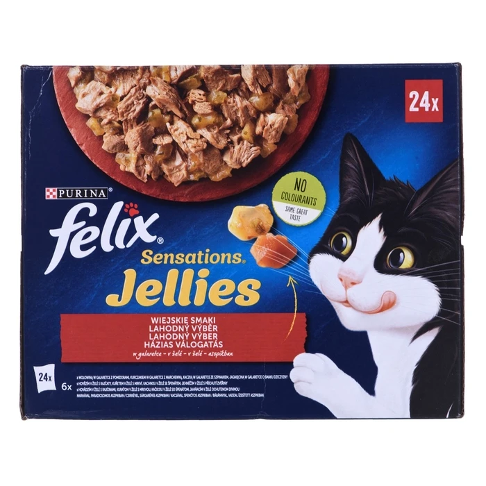 Υγρή Τροφή Γάτας Felix Sensations country flavors in jelly 24 x 85 g