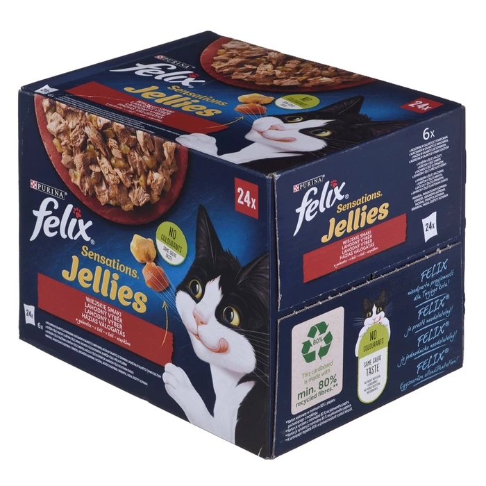 Υγρή Τροφή Γάτας Felix Sensations country flavors in jelly 24 x 85 g