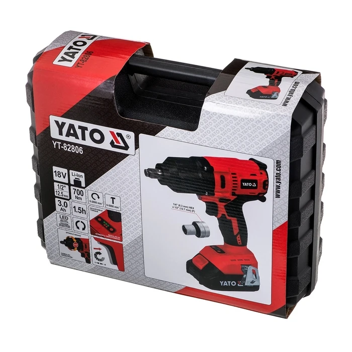 Μπουλονόκλειδο Brushless impact wrench 1/2" 700Nm Yato YT-82806