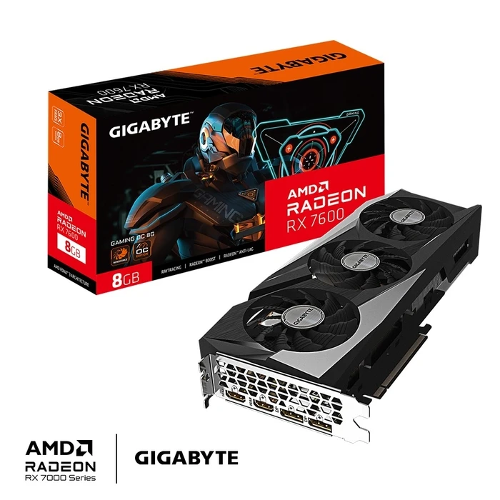 Κάρτα Γραφικών Gigabyte Radeon RX 7600 GAMING OC 8G AMD 8GB GDDR6