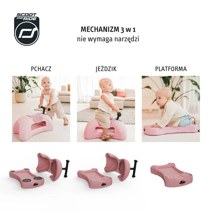 Περπατούρα Scoot & Ride MY FIRST EVOLUTIONARY PUSH RIDE 3IN1 6 M+ ROSE