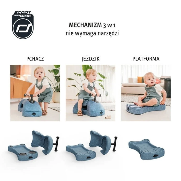 Περπατούρα Scoot & Ride MY FIRST EVOLUTIONARY PUSH RIDE 3IN1 6 M+ STEEL