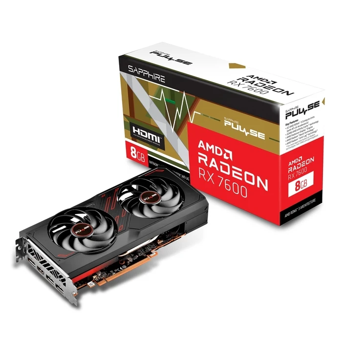 Κάρτα Γραφικών Sapphire PULSE AMD Radeon RX 7600 GAMING OC 8G