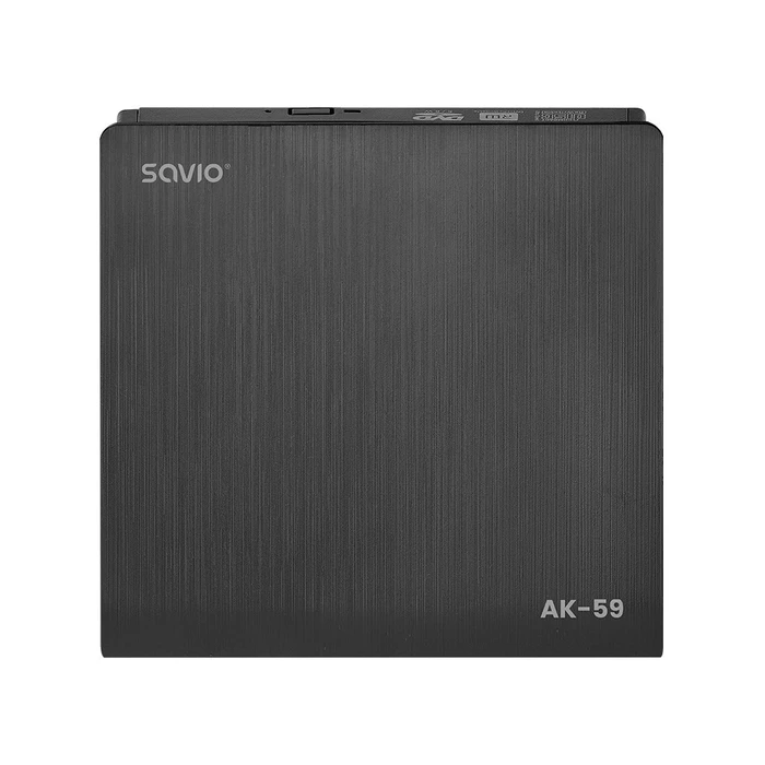 Εξωτερικός Οδηγός Εγγραφής Savio AK-59 slim CD/DVD R/RW - USB-C/USB-A, black