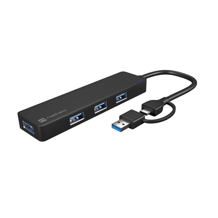 USB Hub Natec USB-C 3.0 MAYFLY 4-PORTS + USB-A