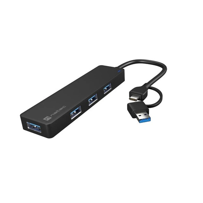 USB Hub Natec USB-C 3.0 MAYFLY 4-PORTS + USB-A