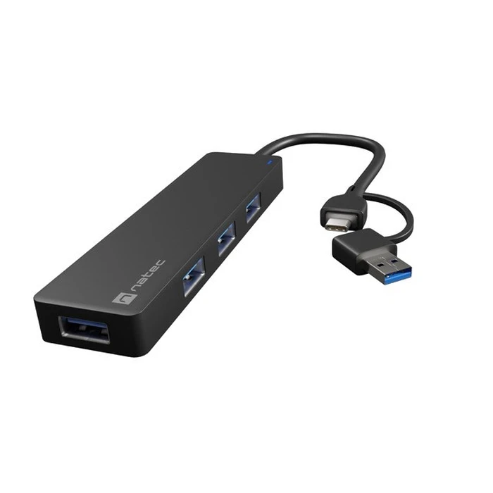 USB Hub Natec USB-C 3.0 MAYFLY 4-PORTS + USB-A