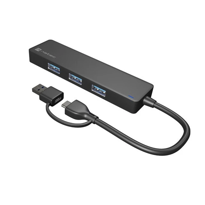 USB Hub Natec USB-C 3.0 MAYFLY 4-PORTS + USB-A