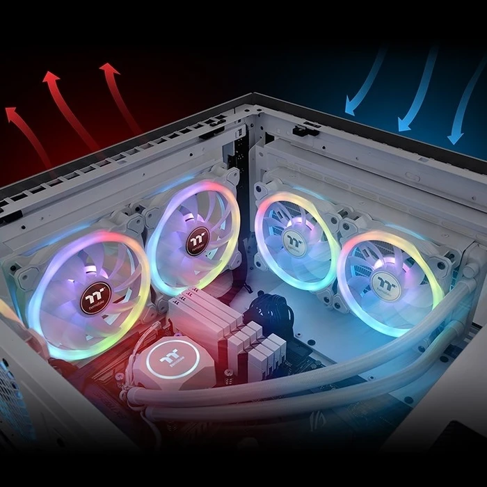 Case Fan 12cm Thermaltake SWAFAN 12 RGB TT Premium Edition White 3 pc(s)