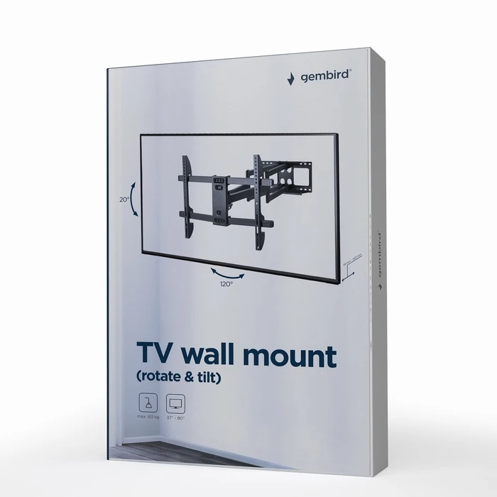 Βάση Τηλεόρασης Gembird WM-80ST-02 Full-motion TV wall 37" - 80'' (60 kg)