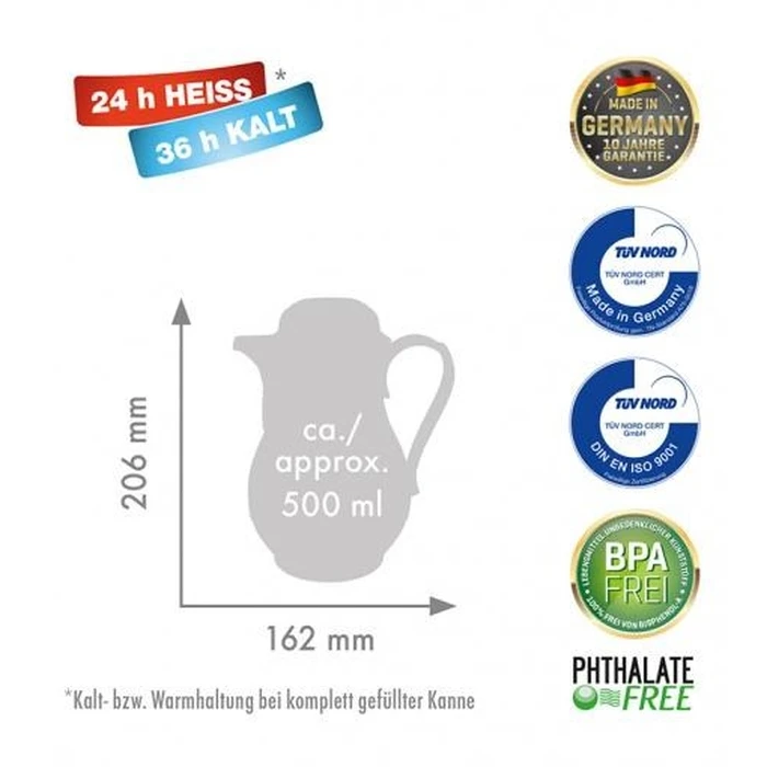 Θερμός Rotpunkt 530-01-00-0 vacuum flask 0.5L Ivory