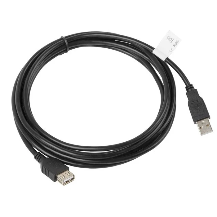 Καλώδιo USB Lanberg CA-USBE-10CC-0030-BK 3 m USB 2.0 USB-A Black