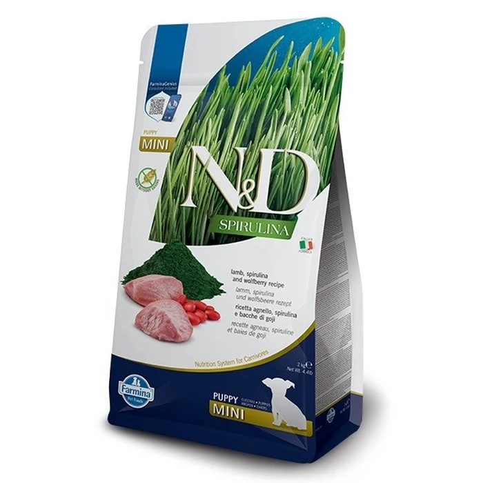 Ξηρά Τροφή Σκύλων Farmina N&D Spirulina Lamb Puppy Mini 2 kg