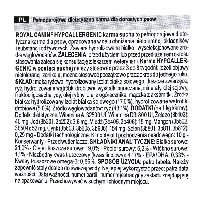 Ξηρά Τροφή Σκύλων Royal Canin Hypoallergenic 14 kg Adult Liver, Rice, Vegetable