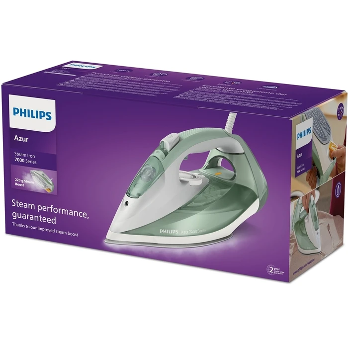 Σίδερο Ατμού Philips 7000 series DST7012/70 SteamGlide Plus 2600W Green, Grey