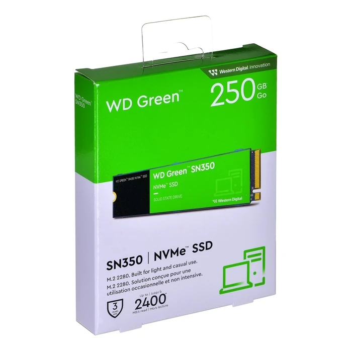 Σκληρός Δίσκος M.2 SSD 250GB WD Green SN350 WDS250G2G0C (PCIe NVMe 3.0 x4)