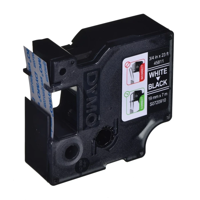 Ταινίες Ετικετογράφου Dymo D1 Standard - White on Black - 19mm x 7m