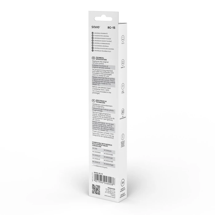 Τηλεχειριστήριο Savio RC-15 universal for TCL , SMART TV