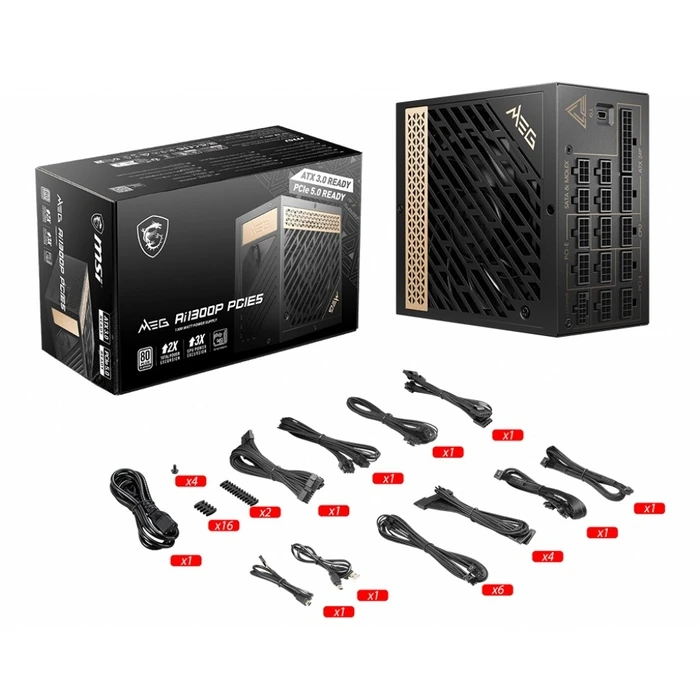 Τροφοδοτικό 1300W MSI MEG AI1300P PCIE5 24-pin ATX ATX Black