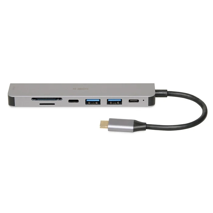 Docking Station iBox IUH3SL4K 3.2 Gen 1 (3.1 Gen 1) Type-C Power Delivery 100W Silver