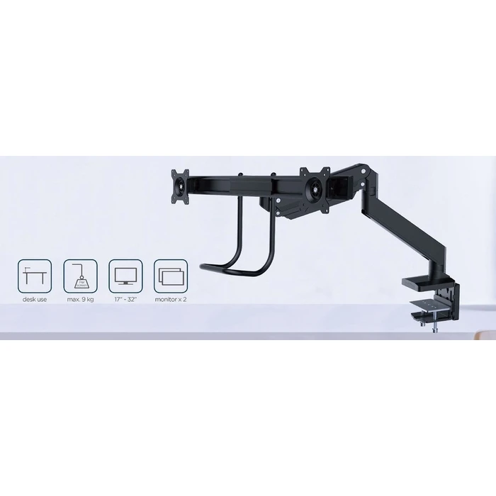 Βάση Monitor Gembird MA-DA2-04 for 2 monitors, 17-32, up to 8 kg