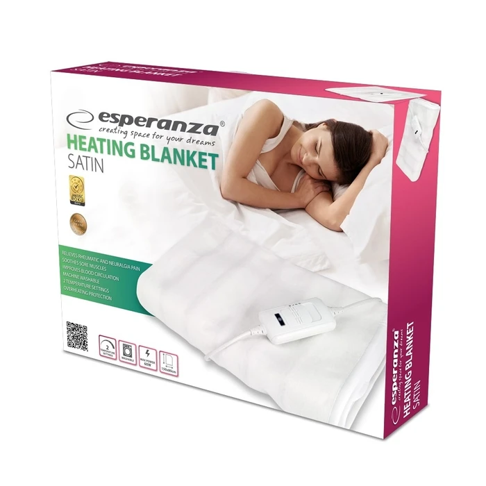 Ηλεκτρική Κουβέρτα Esperanza EHB002 60 W White Fleece,Polyester