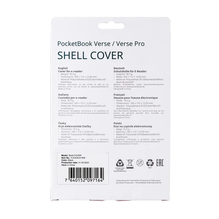 Θήκη Ebook Reader PocketBook Verse Shell Black