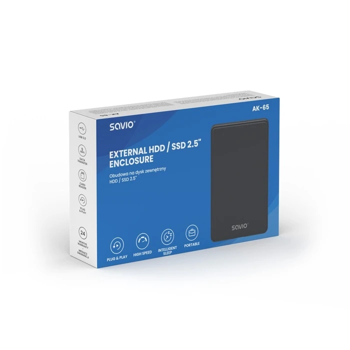 Θήκη για Σκληρό Δίσκο Savio 2.5" HDD/SDD USB 3.0, AK-65