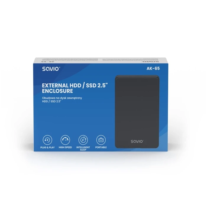 Θήκη για Σκληρό Δίσκο Savio 2.5" HDD/SDD USB 3.0, AK-65
