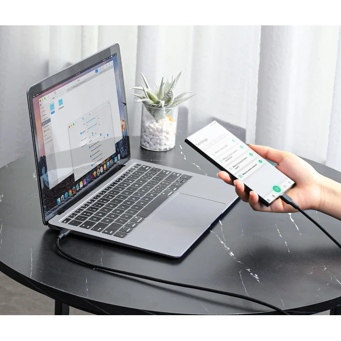 Καλώδιο USB Aukey CB-NCC2 Type-C Power Delivery PD 60W 3A 1.8m Nylon Black