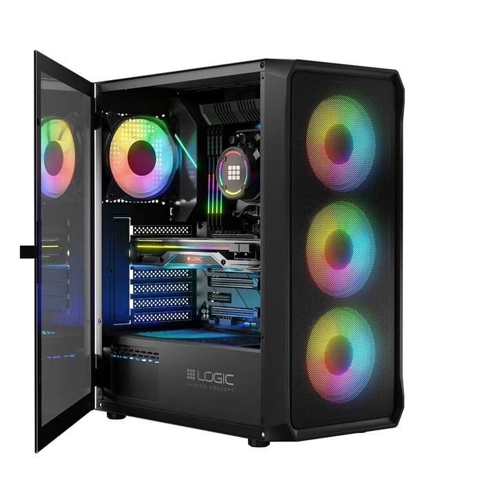 Κουτί Υπολογιστή Logic PORTOS ARGB MINIDI USB 3.0 Black