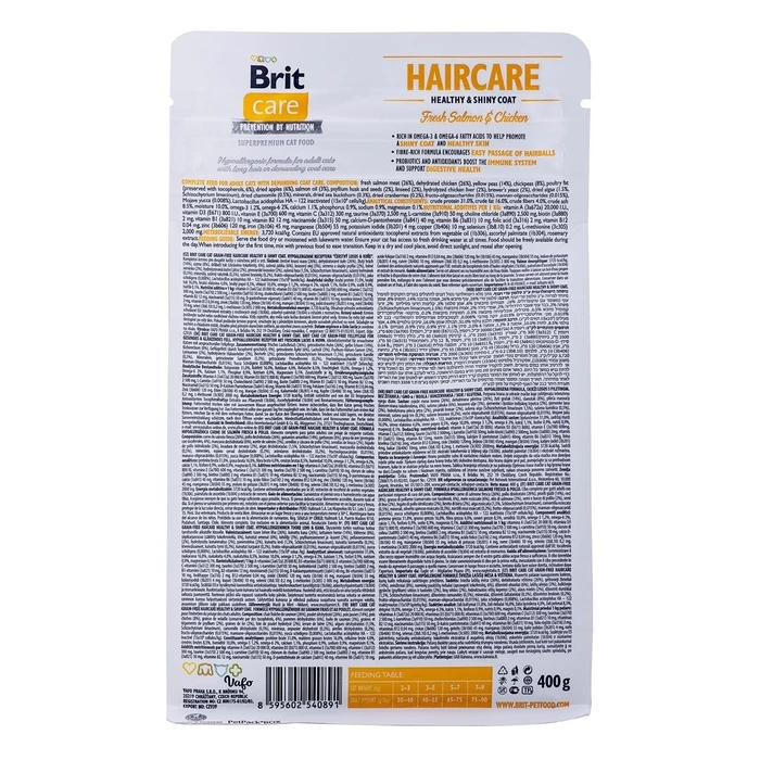 Ξηρά Τροφή Γάτας Brit Care Grain Free Haircare Healthy & Shiny Coat 400 g