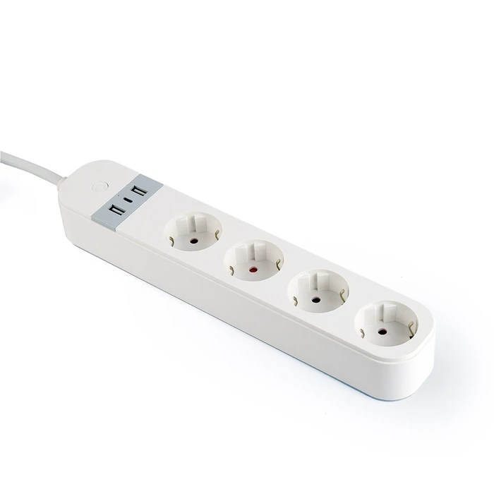 Πολύπριζο με USB Gembird TSL-PS-S4U-01-W Smart 4 AC outlet(s) Type E 1.5 m 3 3880 W White