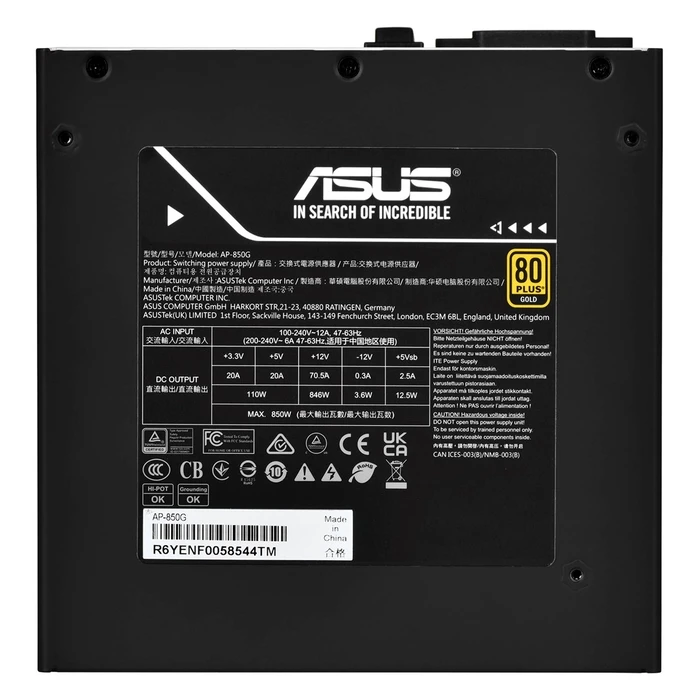 Τροφοδοτικό 750W Power supply Asus Prime 850W Gold - bulk
